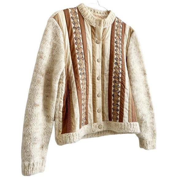 Gorgeous Vintage Quilted Patchwork Knit 